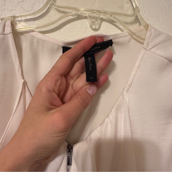 BCBGMaxAzria Cream Ruffle Blouse - Picture 2 of 3